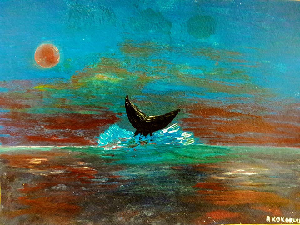 My Friend, Luna the Orca Original Painting