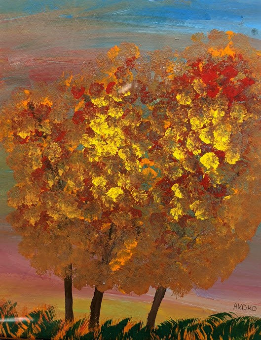 Golden Autumn - Original Acrylic Art