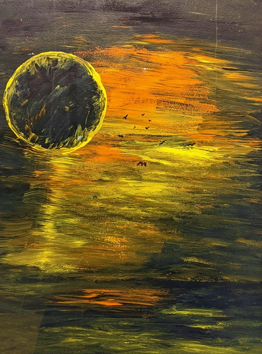 Lunar Eclipse Original Acrylic Painting